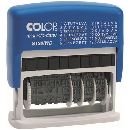 Bélyegző, Colop Dátum Mini info-dater S120/WD