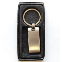 Gravírozható fém kulcstartó, modern, dobozban