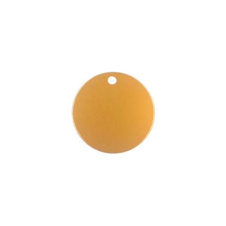 Gravírozható fém kutyabiléta, kör alakú, arany, kicsi (20 mm)