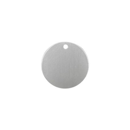 Gravírozható fém kutyabiléta, kör alakú, ezüst, kicsi (20 mm)