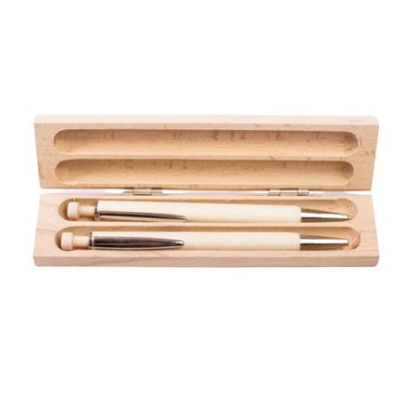 Gravírozható toll, Juhar fából, toll+rotring, fa tolltartóban