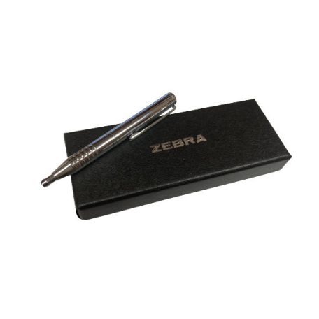 Gravírozható toll, Zebra, széthúzható, dobozos, ezüst