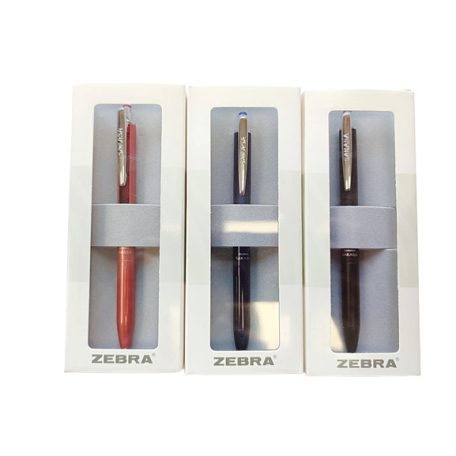 Gravírozható toll, Zebra, színes, átlátszó dobozban (Sarasa)
