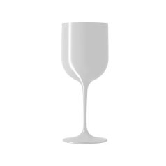   Gravírozható pohár, boros, polykristály, fehér, 410 ml (Beach)