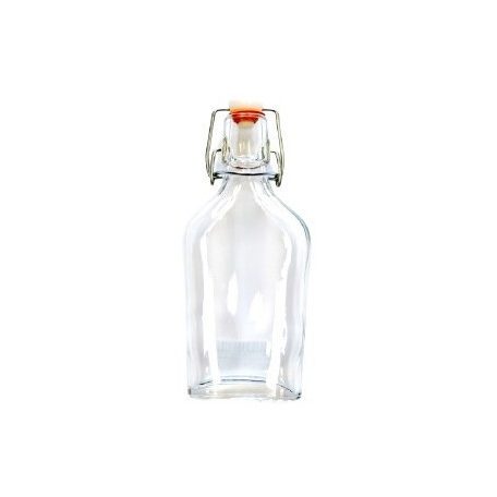 Gravírozható pálinkás üveg, 0,2 l-es,  csatos (Flasche)