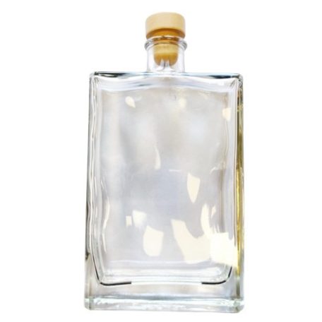Gravírozható pálinkás üveg, 0,35 l-es, téglalap alakú (Piatta Plusz)
