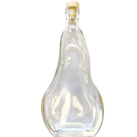 Gravírozható pálinkás üveg, 0,5 l-es, körte alakú