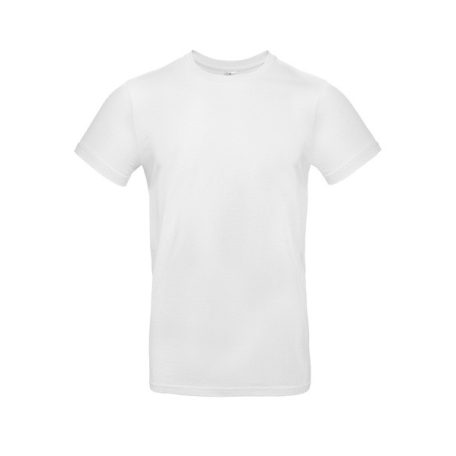 Nyomtatható póló, pamut, férfi, nyakas, fehér