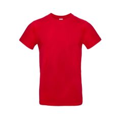 Nyomtatható póló, pamut, férfi, nyakas, piros