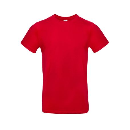 Nyomtatható póló, pamut, férfi, nyakas, piros