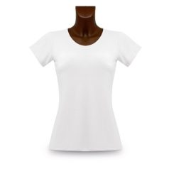 Nyomtatható póló, szublimálható, női, nyakas