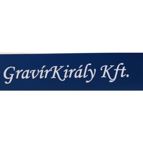 Gravírozott kétrétegű névtábla (0,8 mm kék-fehér)