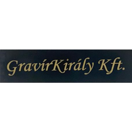 Gravírozott kétrétegű névtábla (1,6mm fekete-arany)