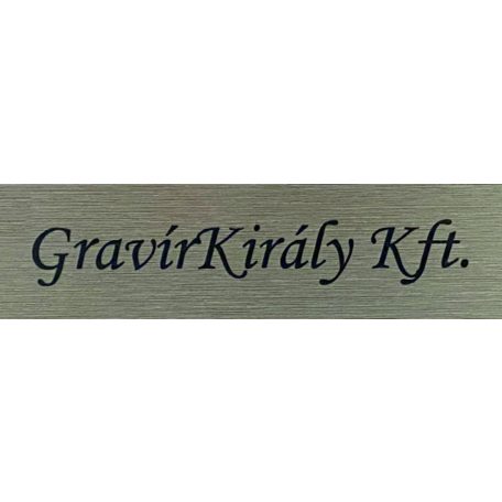 Gravírozott kétrétegű névtábla (1,6mm fényes bronz-fekete)